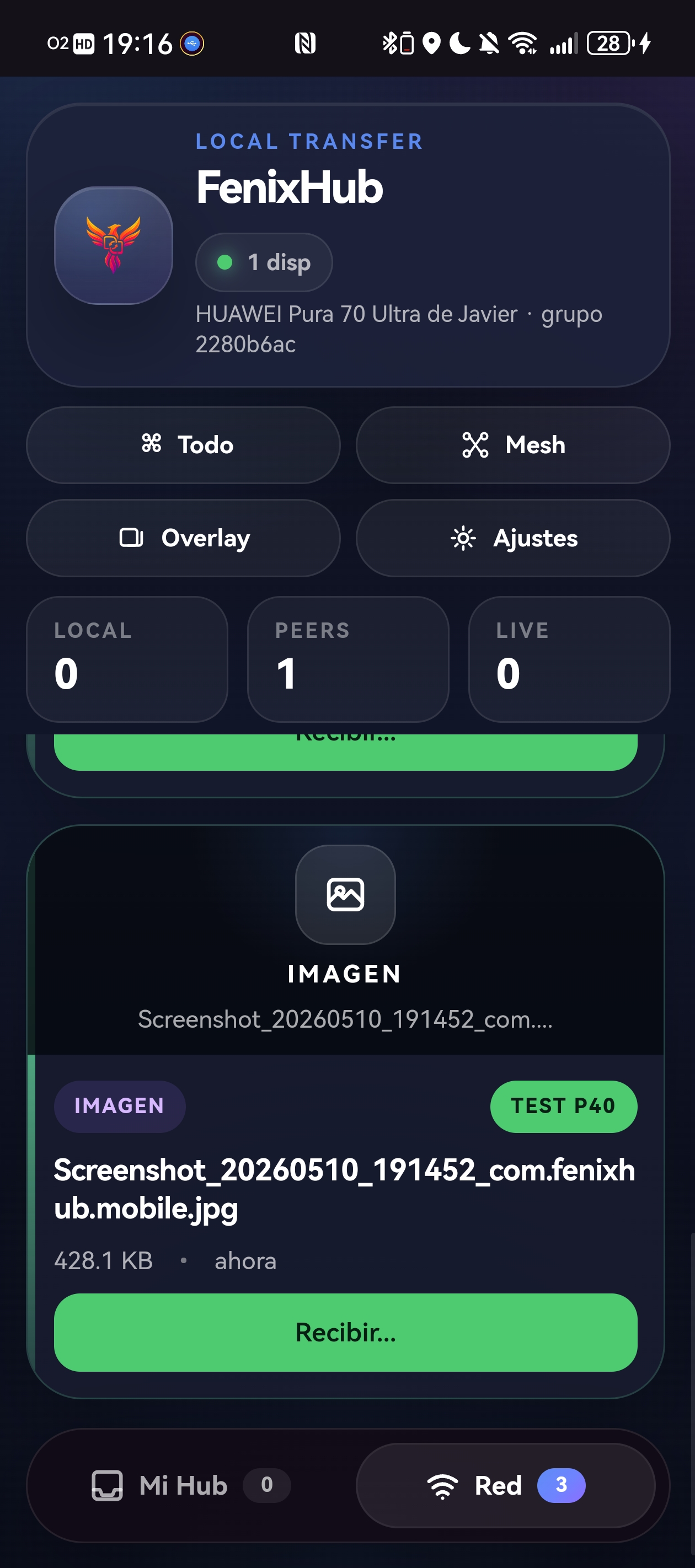 Contenido recibido desde la red en Android